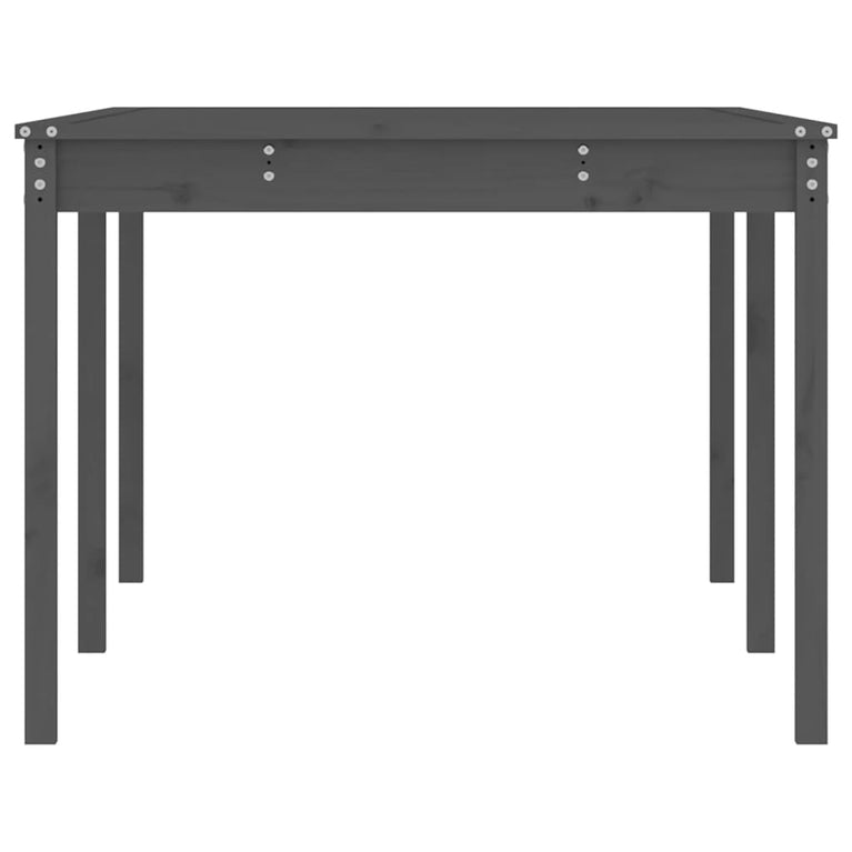 Tuintafel 203,5x100x76 cm massief grenenhout grijs