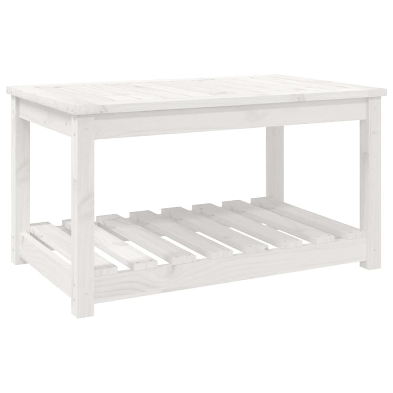 Tuintafel 82,5x50,5x45 cm massief grenenhout wit