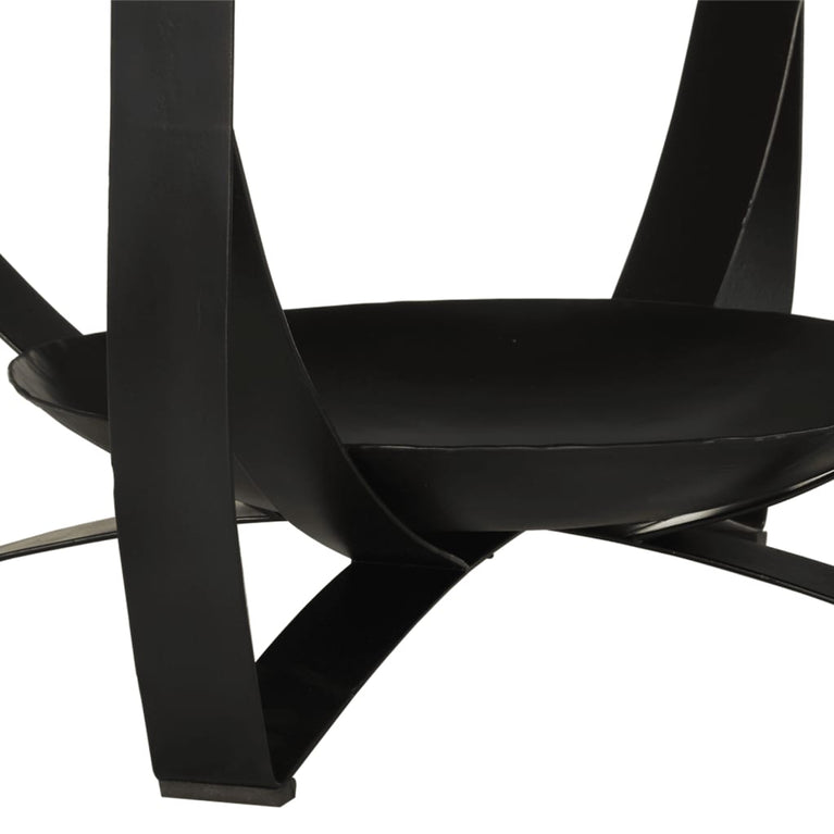 Salontafel Ø 68x43 cm massief acaciahout en ijzer