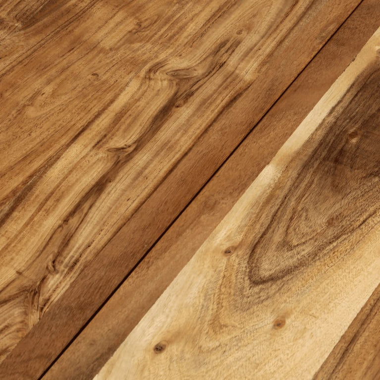 Salontafel Ø 68x43 cm massief acaciahout en ijzer