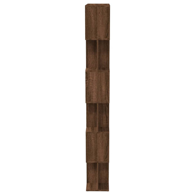 Boekenkast/kamerscherm 80x24x192 cm bewerkt hout bruineiken