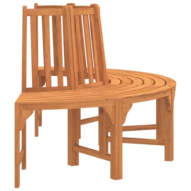 Boombank halfrond Ø208 cm massief eucalyptushout