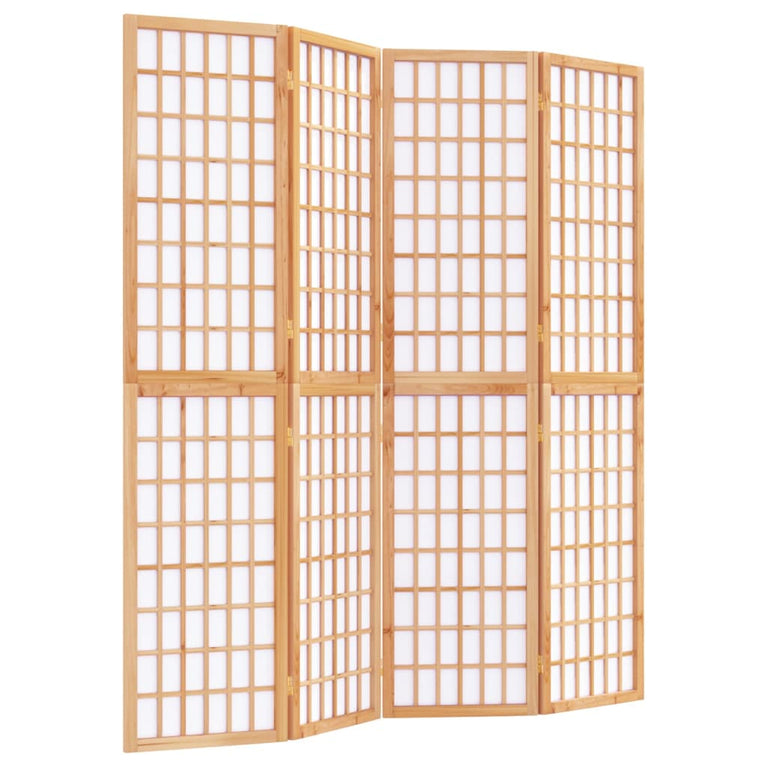 Kamerscherm inklapbaar 4 panelen Japanse stijl 160x170 cm