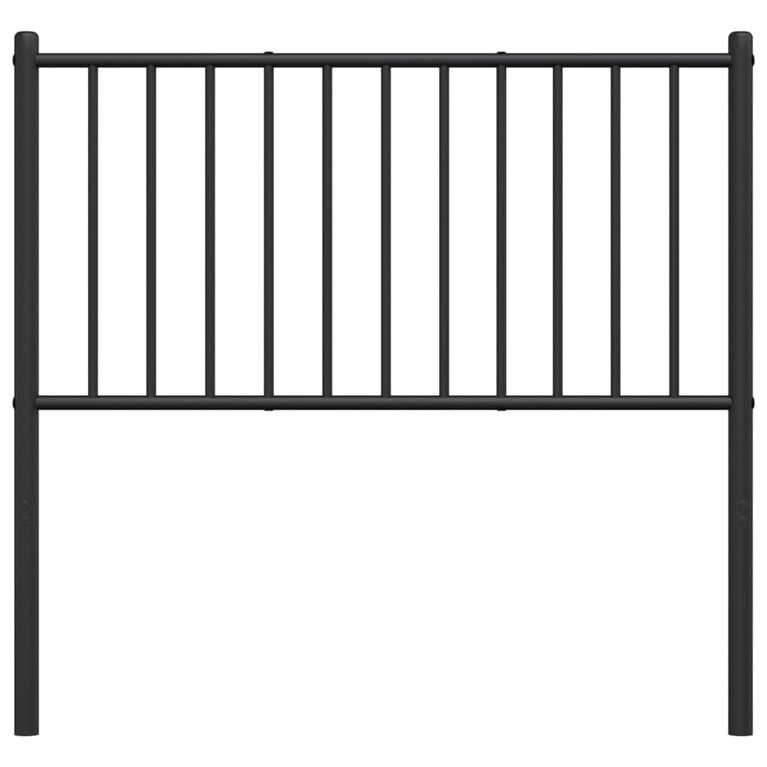 Hoofdbord 90 cm metaal zwart