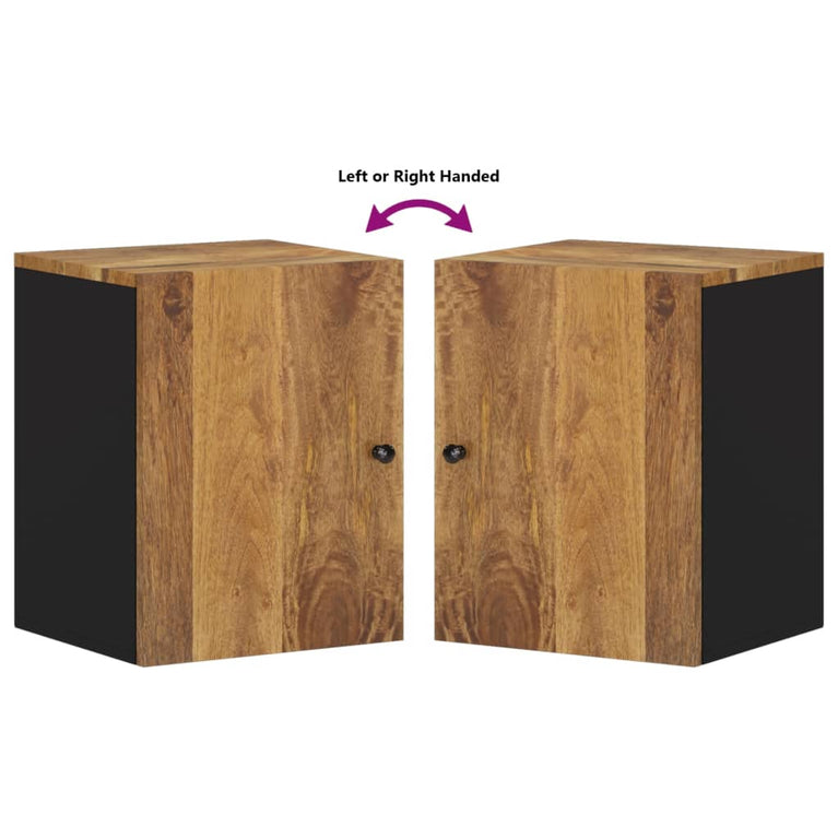 Badkamerwandkast 38x33x48 cm massief mangohout