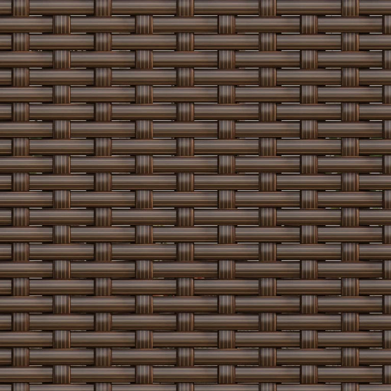 Tuinbank 3-zits met kussens poly rattan bruin