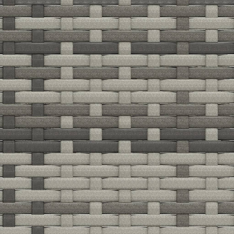 2-delige Loungeset met kussens poly rattan grijs