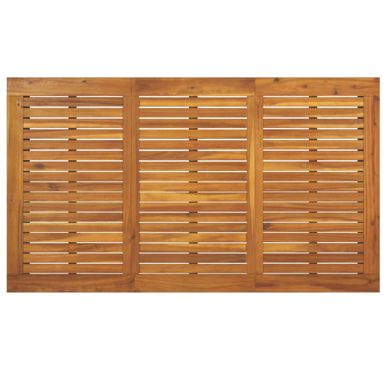 Tuintafel met U-vormige poten 140x80x75 cm massief acaciahout