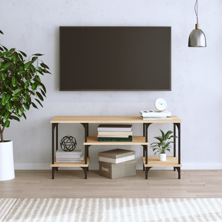 Tv-meubel 102x35x45,5 cm bewerkt hout sonoma eikenkleurig