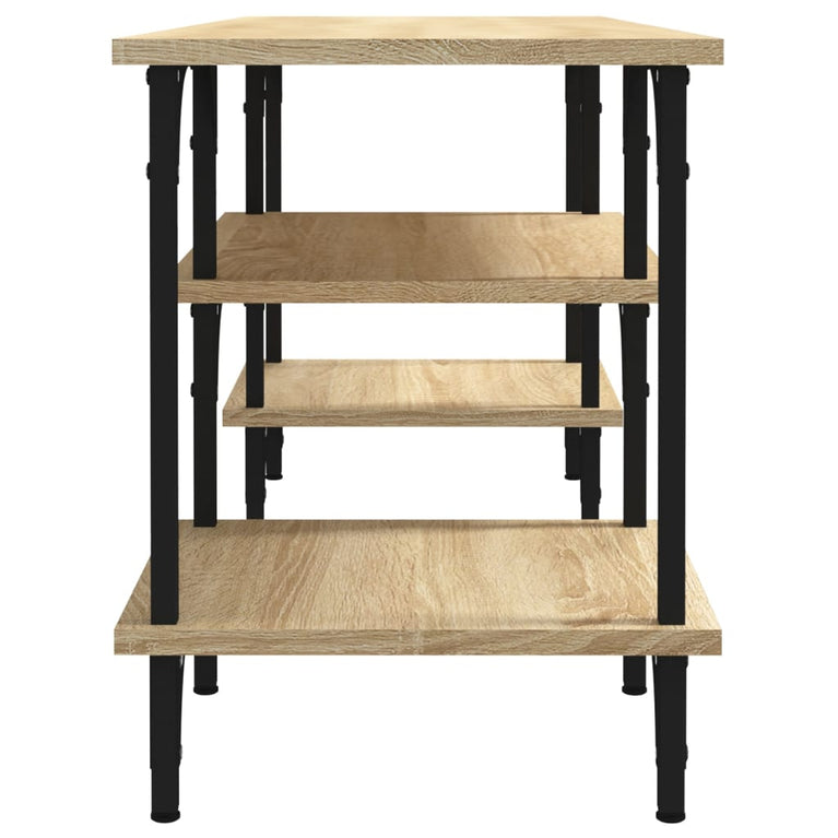 Tv-meubel 102x35x45,5 cm bewerkt hout sonoma eikenkleurig