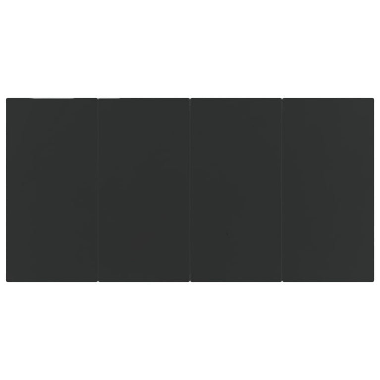 7-delige Tuinset met kussens poly rattan zwart