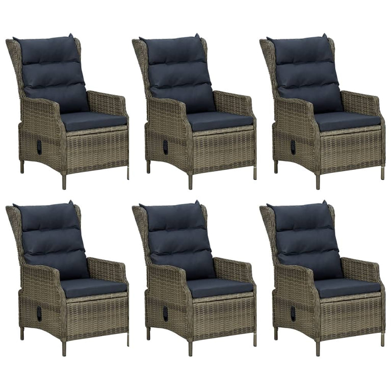 7-delige Tuinset poly rattan bruin