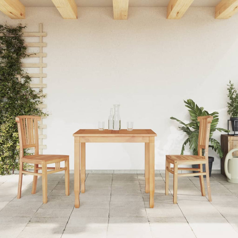 3-delige Tuinset massief teakhout