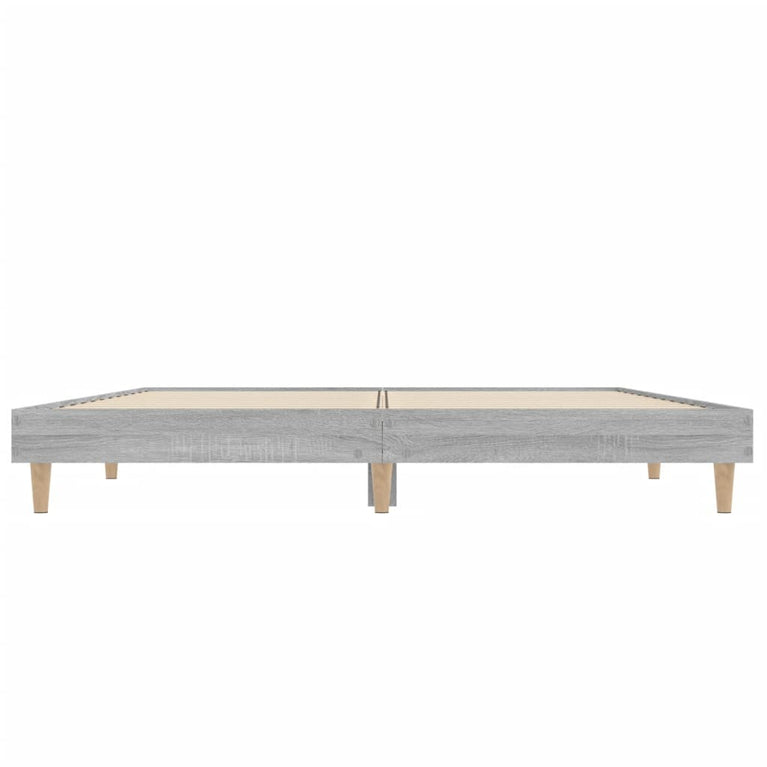 Bedframe bewerkt hout grijs sonoma eikenkleurig 140x190 cm
