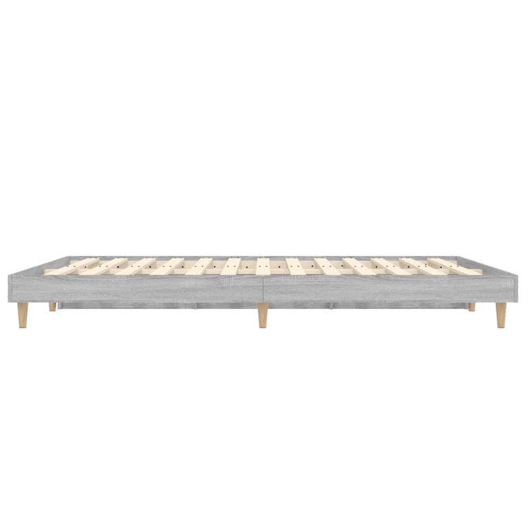 Bedframe bewerkt hout grijs sonoma eikenkleurig 140x190 cm