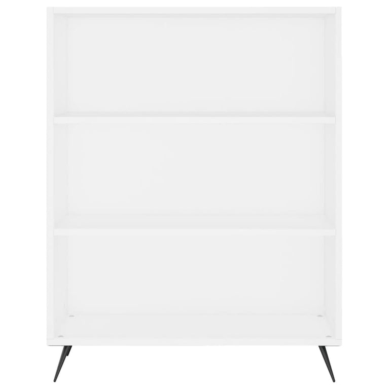 Boekenkast 69,5x32,5x90 cm bewerkt hout wit