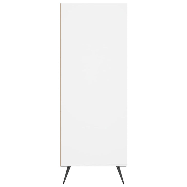 Boekenkast 69,5x32,5x90 cm bewerkt hout wit