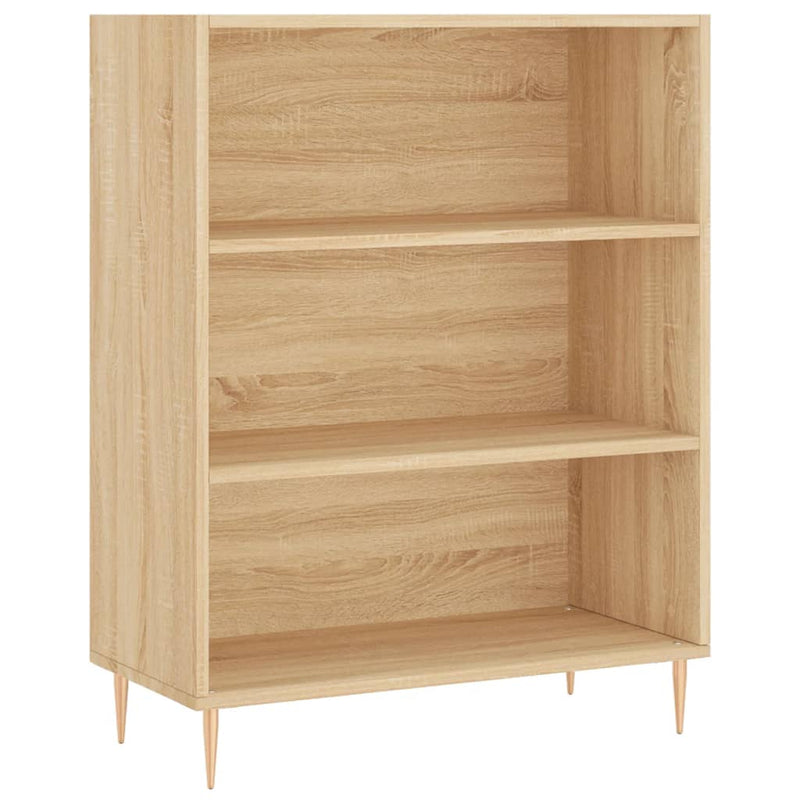 Boekenkast 69,5x32,5x90 cm bewerkt hout sonoma eikenkleurig