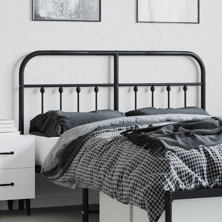 Hoofdbord metaal zwart 150 cm