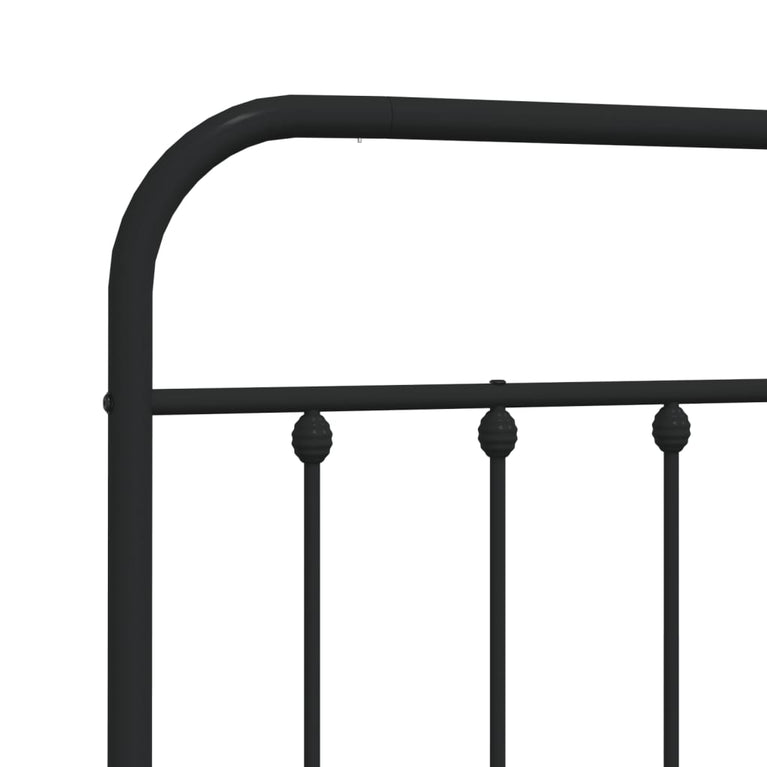 Hoofdbord metaal zwart 150 cm