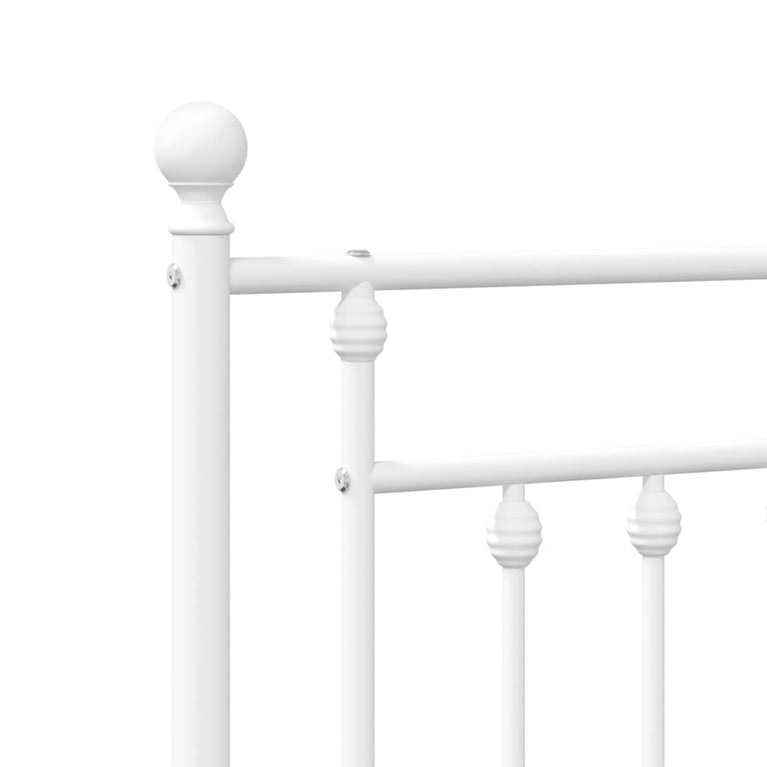 Hoofdbord 90 cm metaal wit