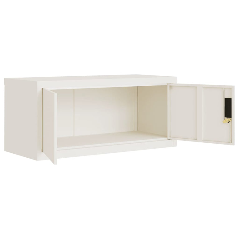 Archiefkast 90x40x40 cm staal wit
