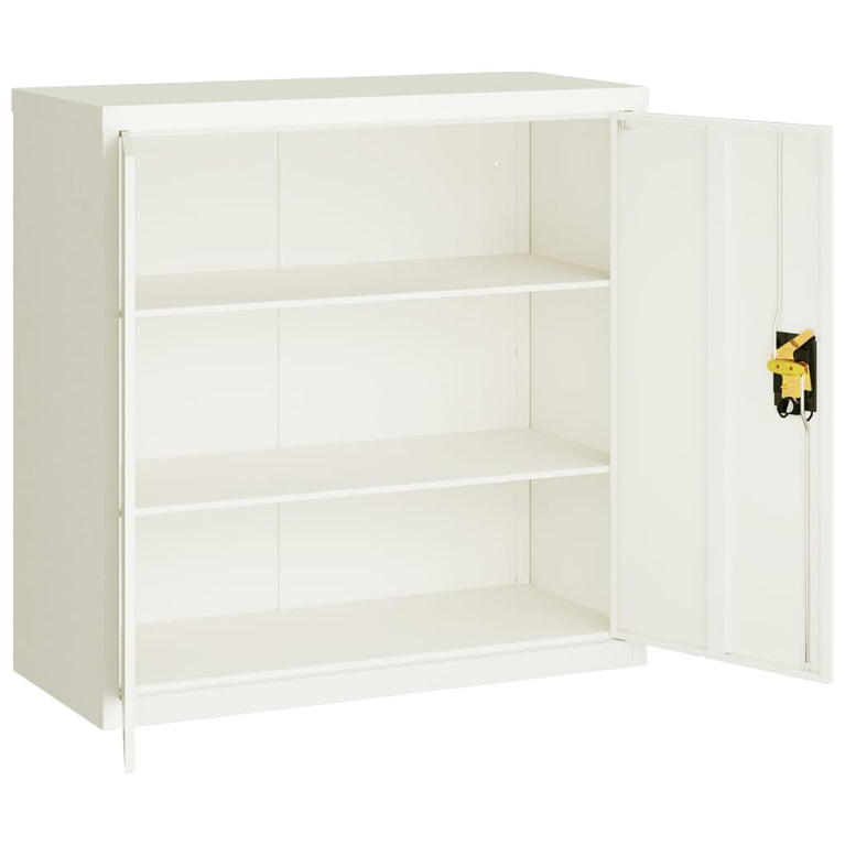 Archiefkast 90x40x90 cm staal wit