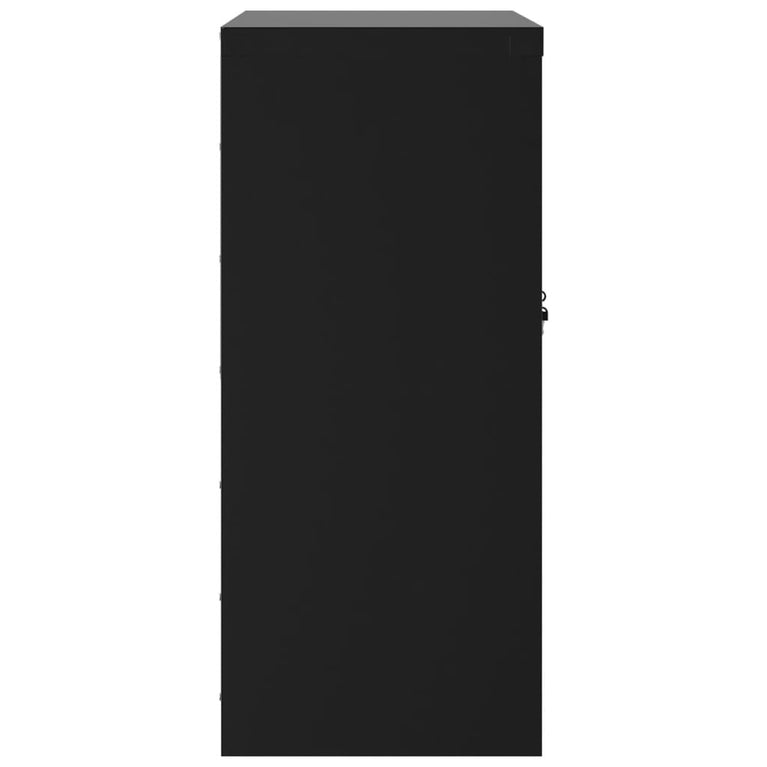 Archiefkast 79x40x90 cm staal zwart