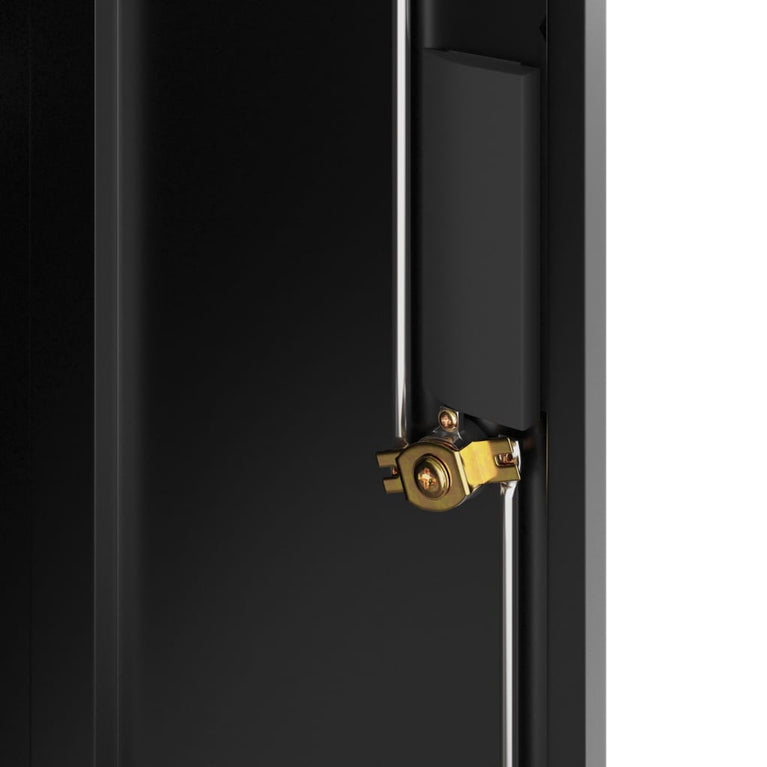 Archiefkast 79x40x90 cm staal zwart