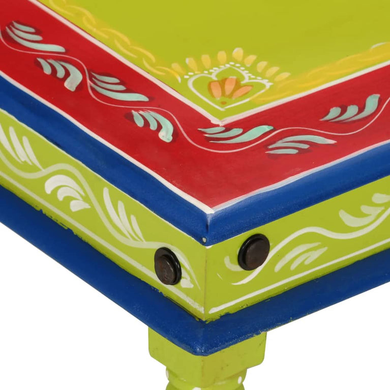 Salontafel handbeschilderd massief mangohout groen