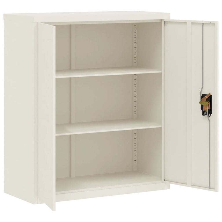 Archiefkast 90x40x145 cm staal wit
