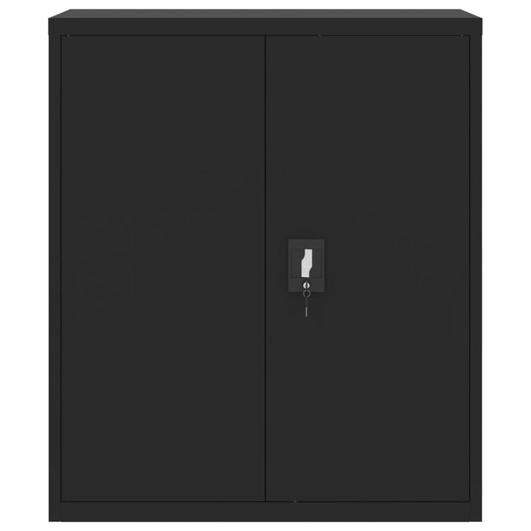 Archiefkast 90x40x145 cm staal zwart