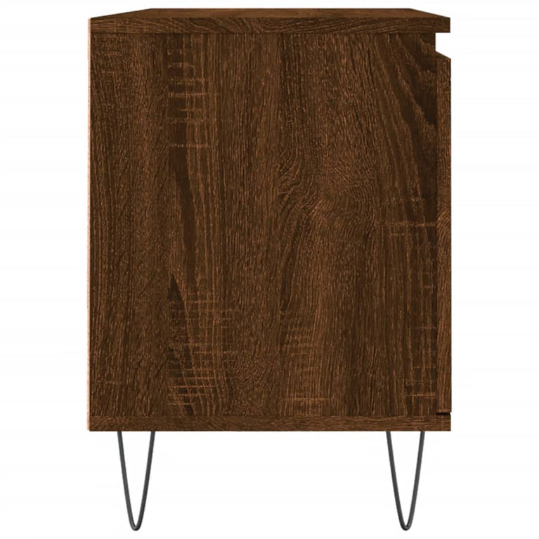 Tv-meubel 104x35x50 cm bewerkt hout bruin eikenkleur