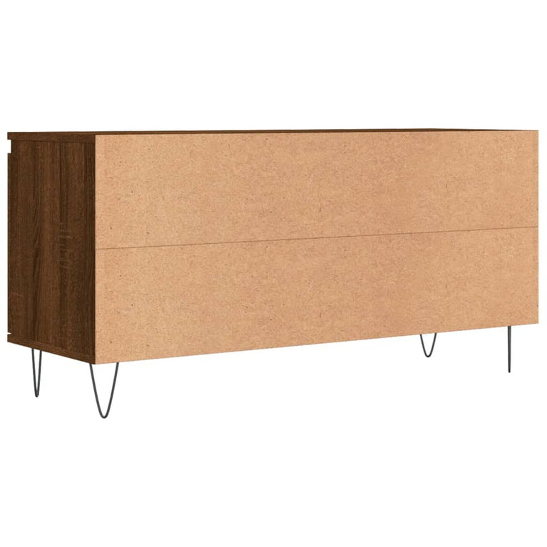 Tv-meubel 104x35x50 cm bewerkt hout bruin eikenkleur