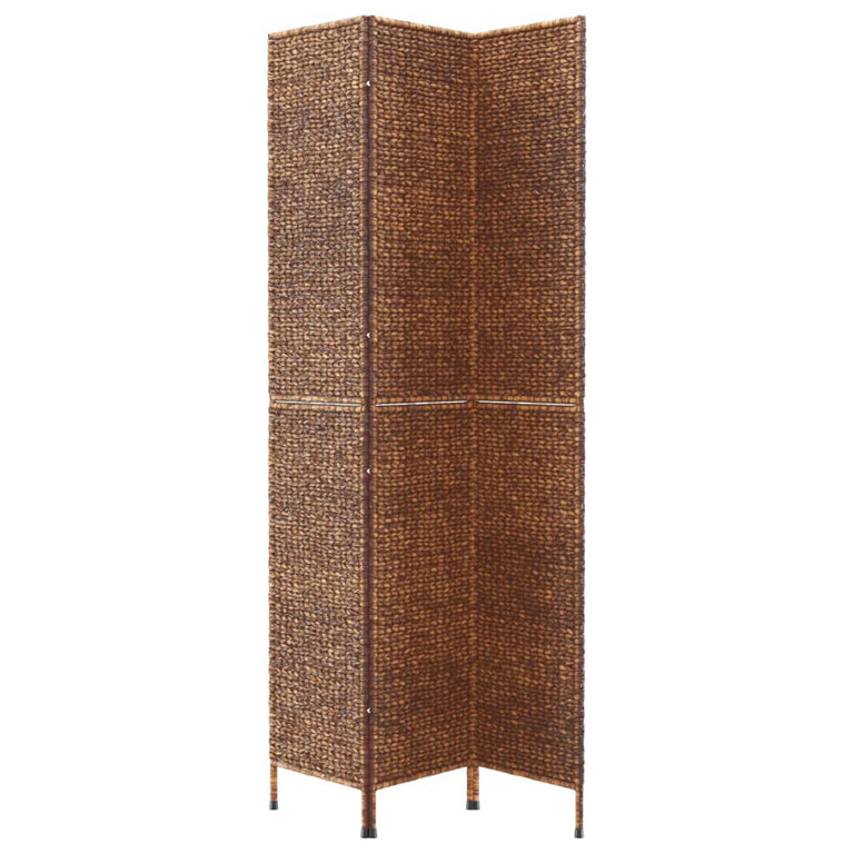 Kamerscherm met 3 panelen 122x180 cm waterhyacint bruin