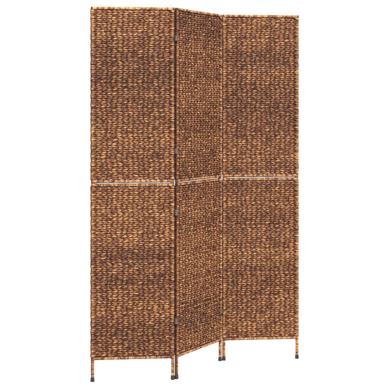 Kamerscherm met 3 panelen 122x180 cm waterhyacint bruin