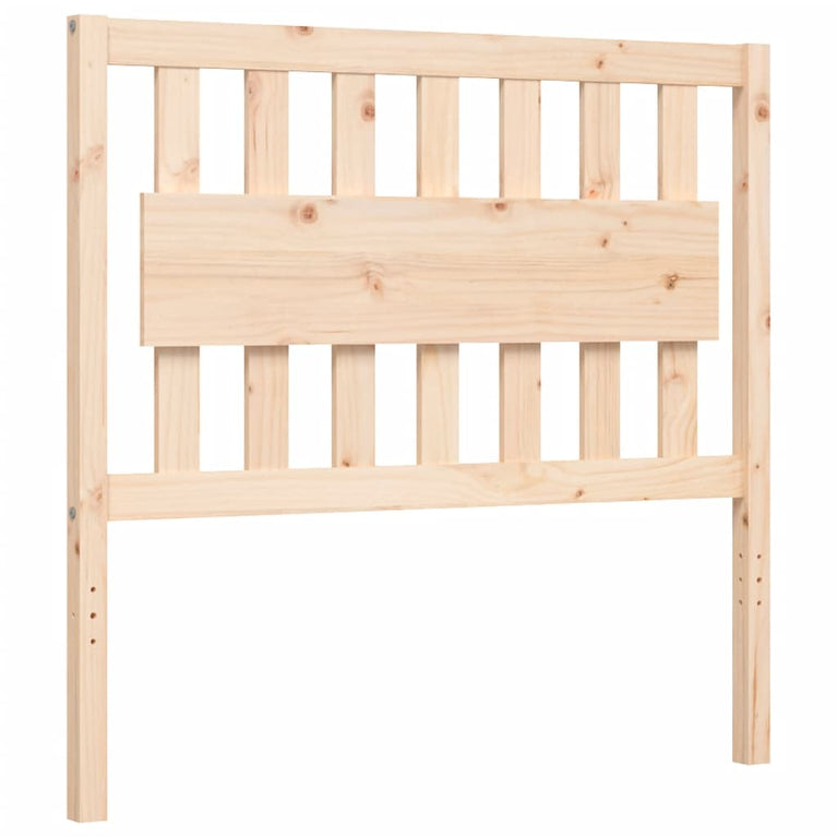 Bedframe met hoofdbord massief hout 100x200 cm