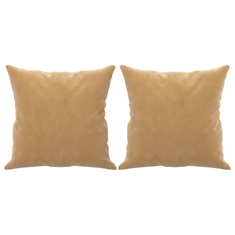 Tweezitsbank met sierkussens 140 cm fluweel bruin