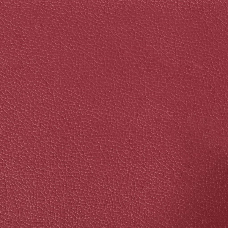 Tweezitsbank met sierkussens 120 cm kunstleer wijnrood