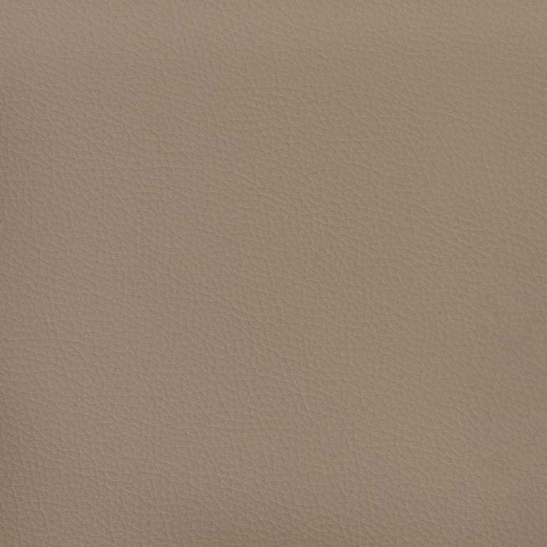 Fauteuil met voetenbank 60 cm kunstleer cappuccinokleurig