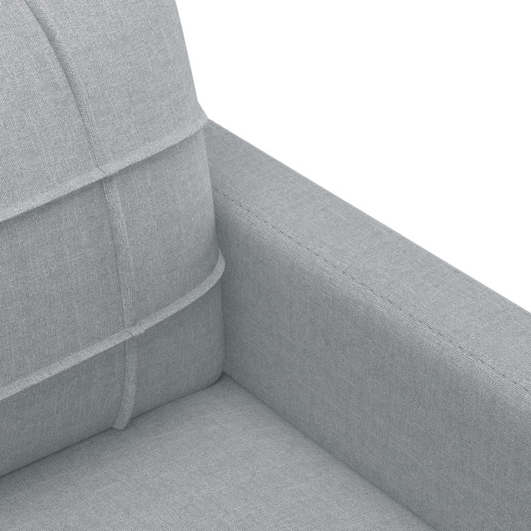 3-delige Loungeset met kussens stof lichtgrijs