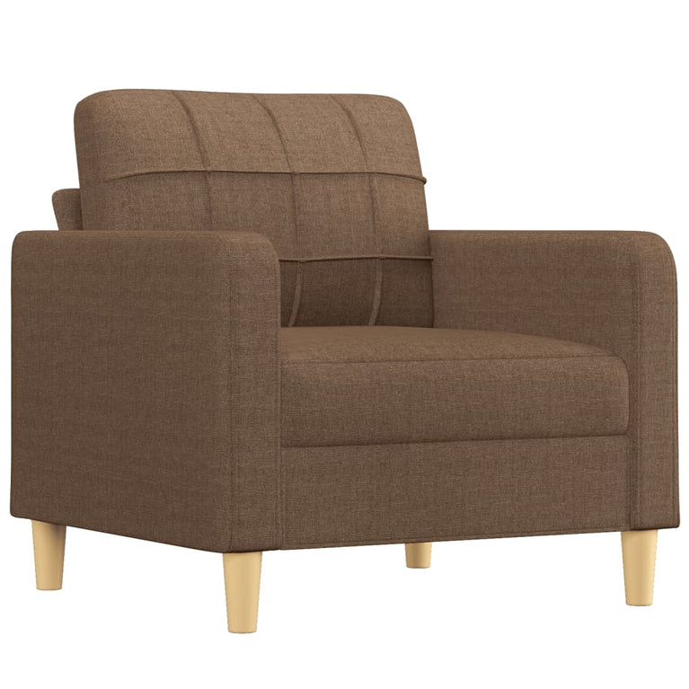 4-delige Loungeset met kussens stof bruin