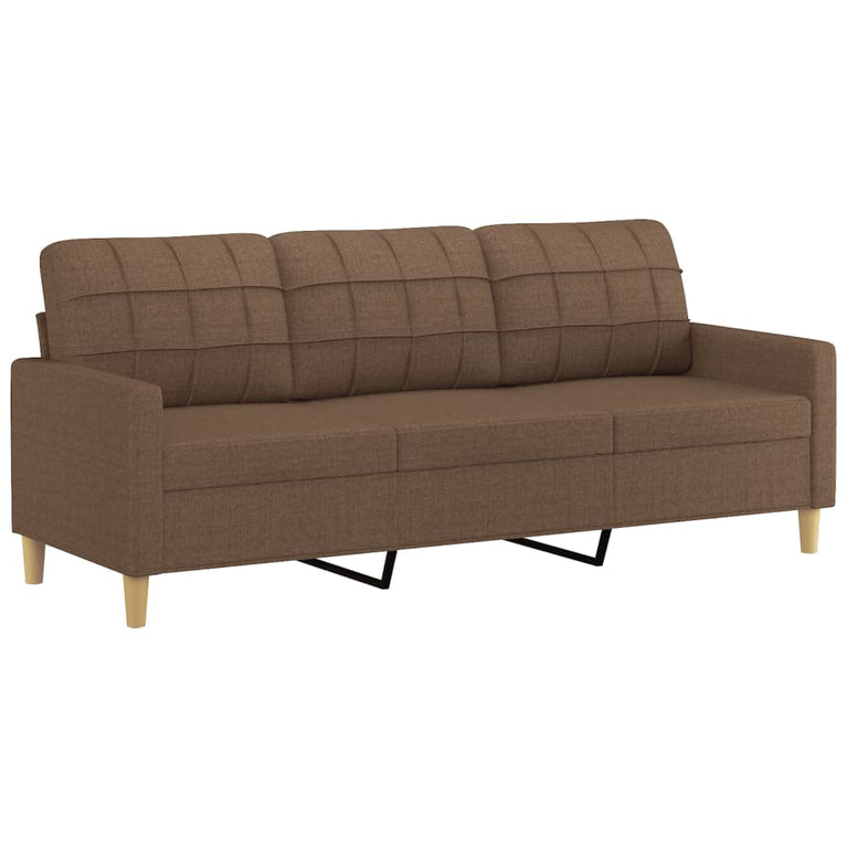 4-delige Loungeset met kussens stof bruin