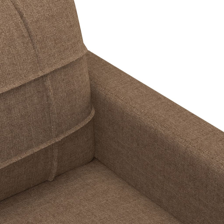 4-delige Loungeset met kussens stof bruin