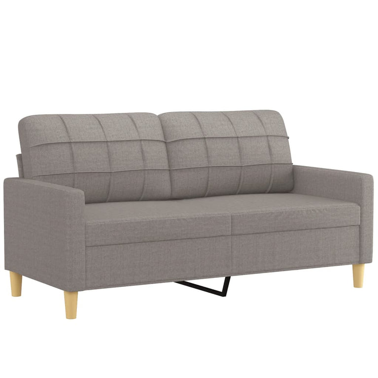 2-delige Loungeset met kussens stof taupe