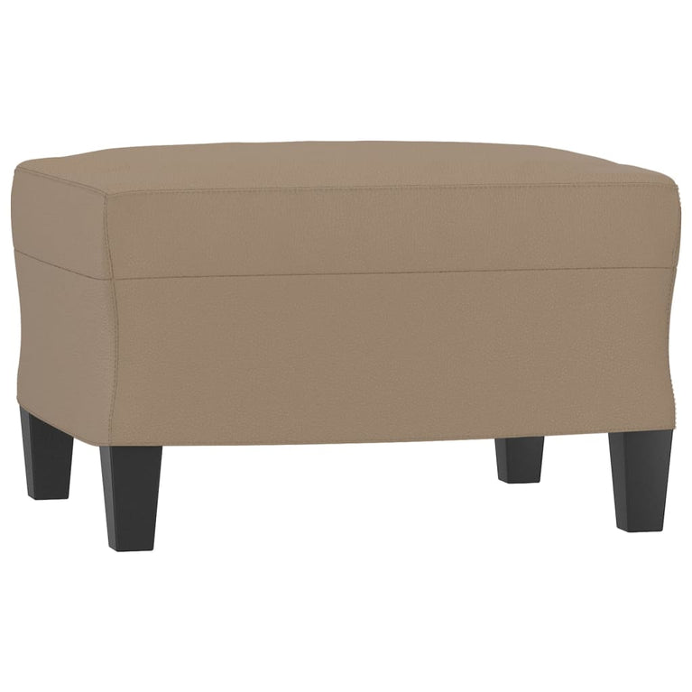 4-delige Loungeset met kussens kunstleer cappuccino