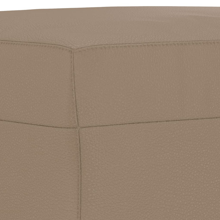 4-delige Loungeset met kussens kunstleer cappuccino