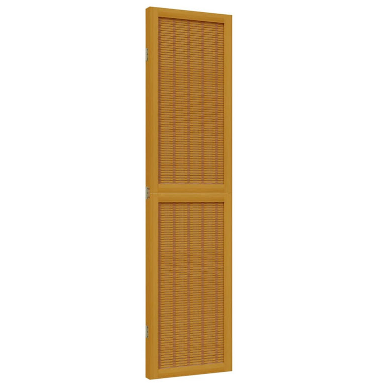 Kamerscherm met 3 panelen massief paulowniahout bruin
