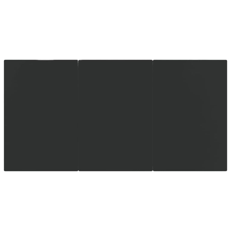 9-delige Tuinset poly rattan en staal zwart