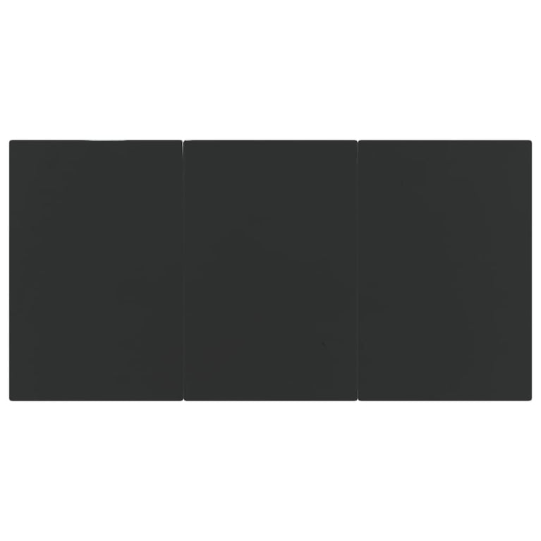 7-delige Tuinset poly rattan en staal grijs en zwart